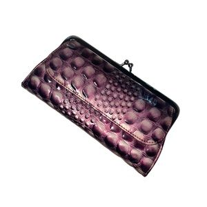 Purple/Burgundy Y2K Alligator Skin Wallet